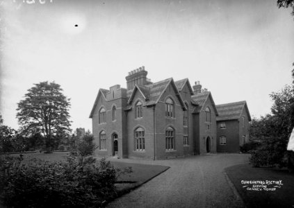 Clungunford rectory showing church tower (1293758)