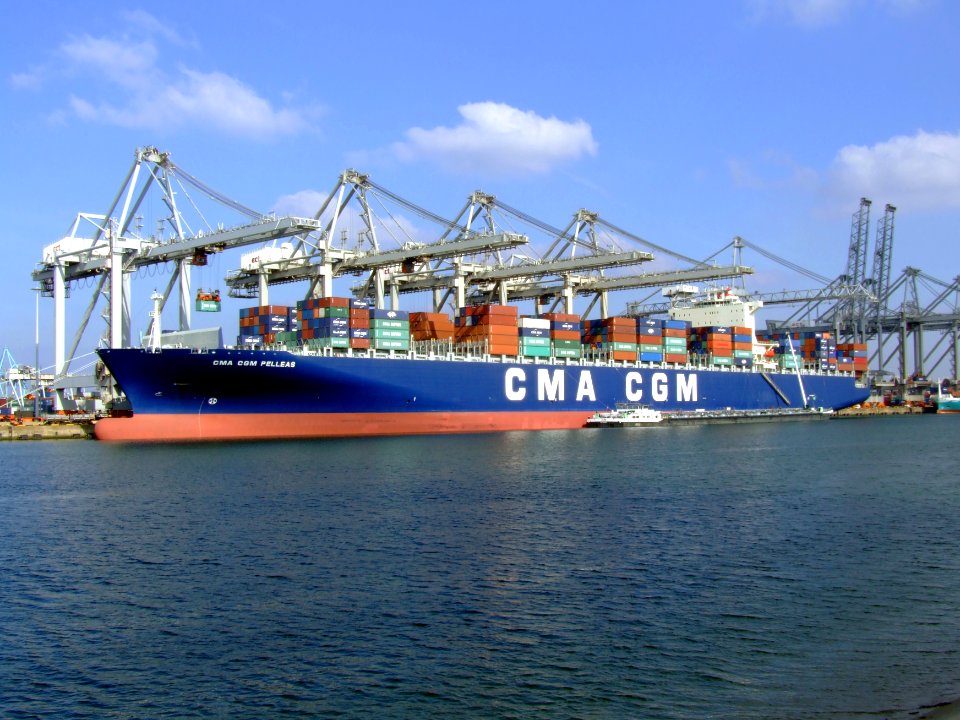 CMA CGM Pelleas IMO 9365788 , Amazone harbour, Port of Rotterdan, Holland 26-Sep-2008