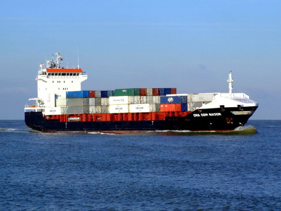 CMA CGM Nador IMO 9358008 approaching Port of Rotterdam 25-Jan-2007