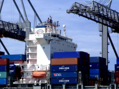 CMA CGM Balzac pic6, at the Amazone harbour, Port of Rotterdam, Holland 14-Jul-2007 photo