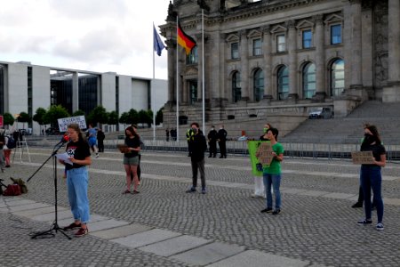 Coal law climate movement press conference at Platz der Republik 2020-07-03 16