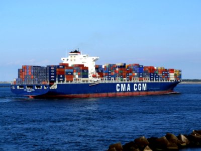 CMA CGM Parsifal p11 approaching Port of Rotterdam, Holland 01-Jan-2005