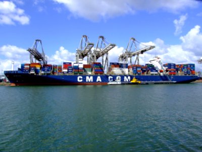 CMA CGM Ravel p2, at the Amazone harbour, Port of Rotterdam, Holland 29-Jul-2007