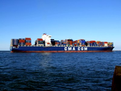 CMA CGM Parsifal p09 approaching Port of Rotterdam, Holland 01-Jan-2005