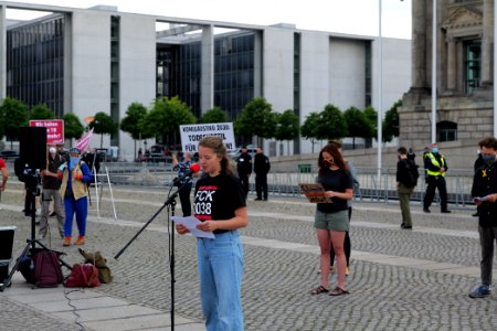 Coal law climate movement press conference at Platz der Republik 2020-07-03 15