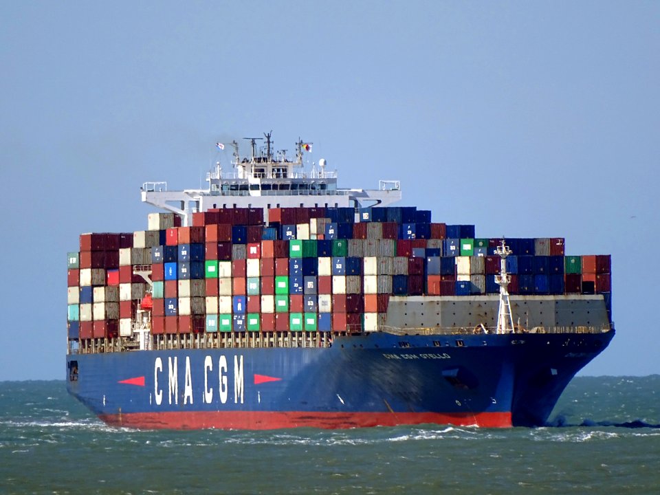 CMA CGM Otello (ship, 2005) IMO 9299628, Maasmond, Port of Rotterdam pic1