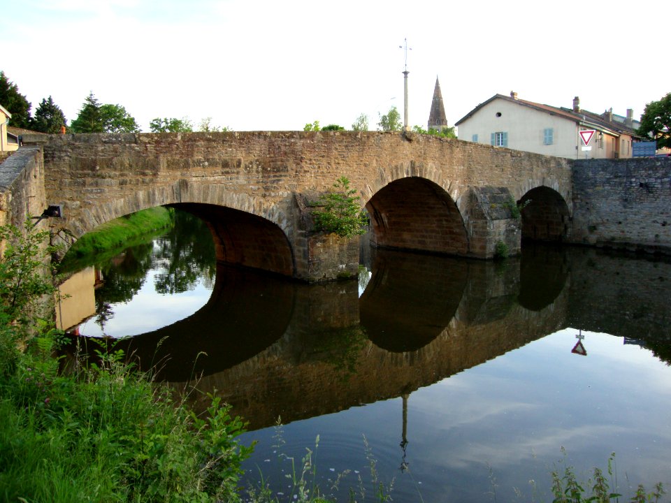 Cluny (Saône-et-Loire, Fr) La Grosne, pont de la Levée