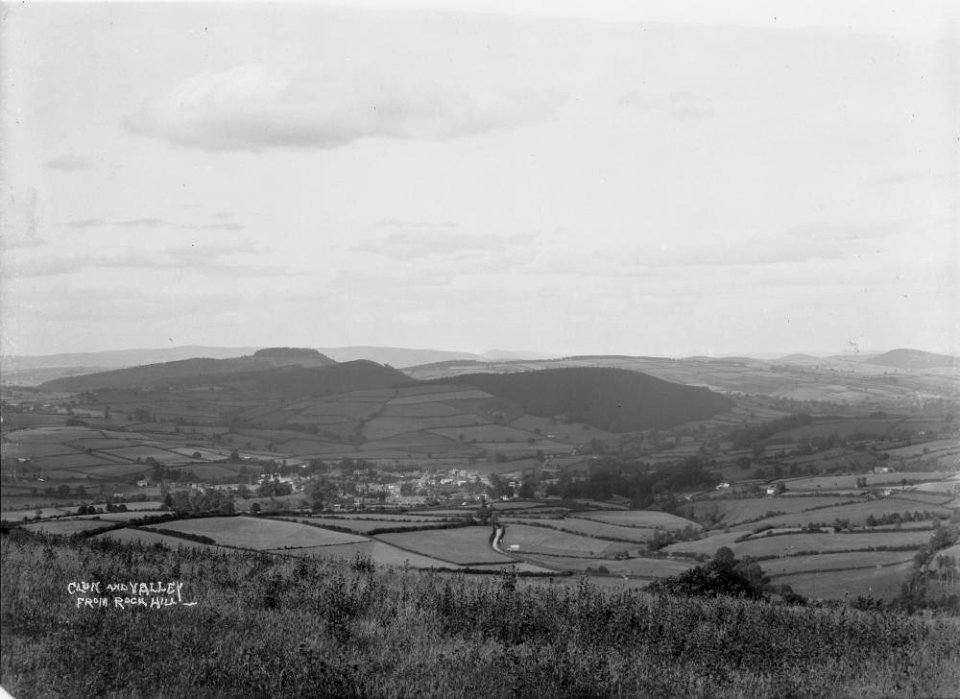 Clun and valley from Rock Hill (1293901)