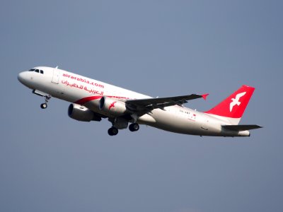 CN-NMF Air Arabia Maroc Airbus A320-214 - cn 4539 take-off, 25august2013 pic-1