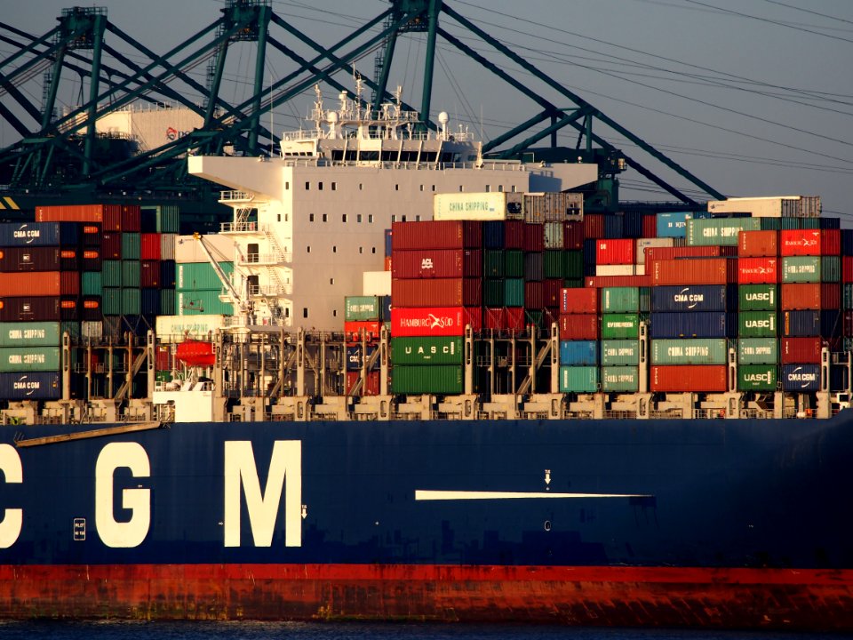 CMA CGM Laperouse (ship, 2010), Deurganckdok, Port of Antwerp, Belgium, pic6