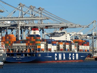 CMA CGM Tanya (ship, 2016) IMO 9722704, Amazonehaven, Port of Rotterdam photo