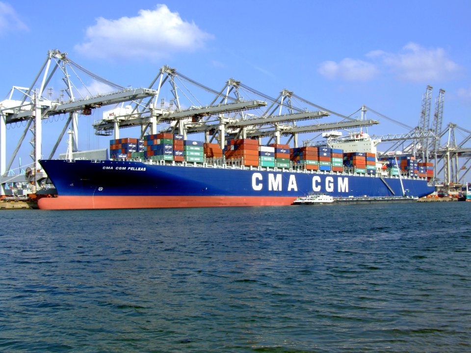 CMA CGM Pelleas pic2, Amazone harbour, Port of Rotterdan, Holland 26-Sep-2008