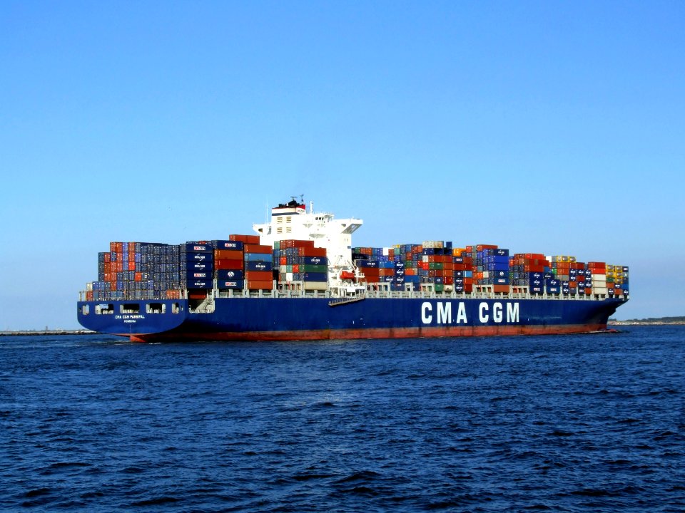 CMA CGM Parsifal p10 approaching Port of Rotterdam, Holland 01-Jan-2005