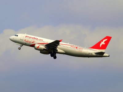 CN-NMB Air Arabia Maroc Airbus A320-214 - cn 3833 take-off 14july2013 pic3