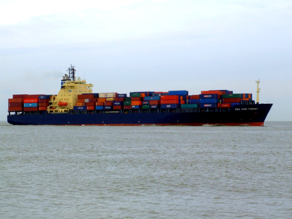 CMA CGM Turkey 9152856 p2 approaching Port of Rotterdam, Holland 04-Mar-2007