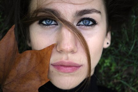 Eyes blue young model
