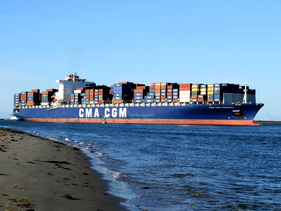 CMA CGM Parsifal p13 approaching Port of Rotterdam, Holland 01-Jan-2005