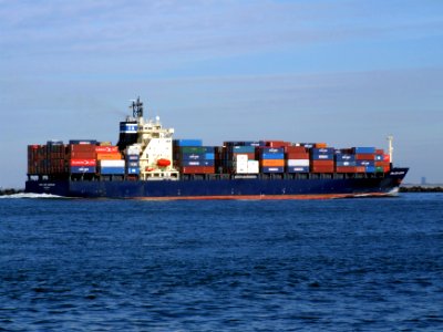 CMA CGM Aegean p4 approaching Port of Rotterdam, Holland 21-Feb-2005