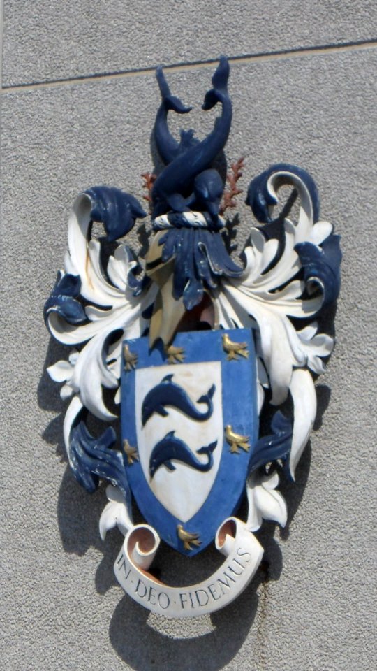 Coat of Arms of Brighton Borough at the Brighton Centre, King's Road, Brighton (April 2013)
