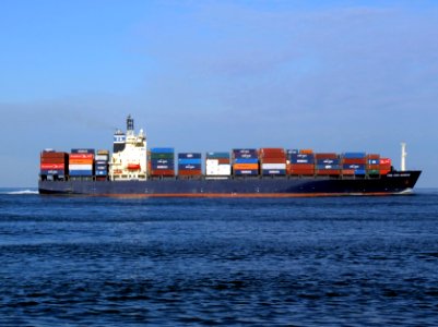 CMA CGM Aegean p3 approaching Port of Rotterdam, Holland 21-Feb-2005