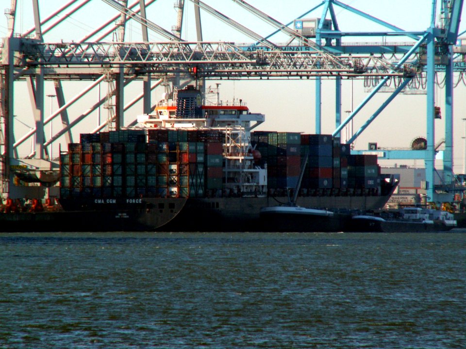 CMA CGM Force IMO 9347566 , Port of Rotterdam, Holland 29-Jan-2006