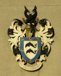 Coat of Arms of Brighton Borough at the Brighton Centre, King's Road, Brighton (January 2017)