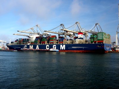 CMA CGM Corte Real - IMO 9454400 - Callsign 2CXB8, Amazonehaven, Port of Rotterdam
