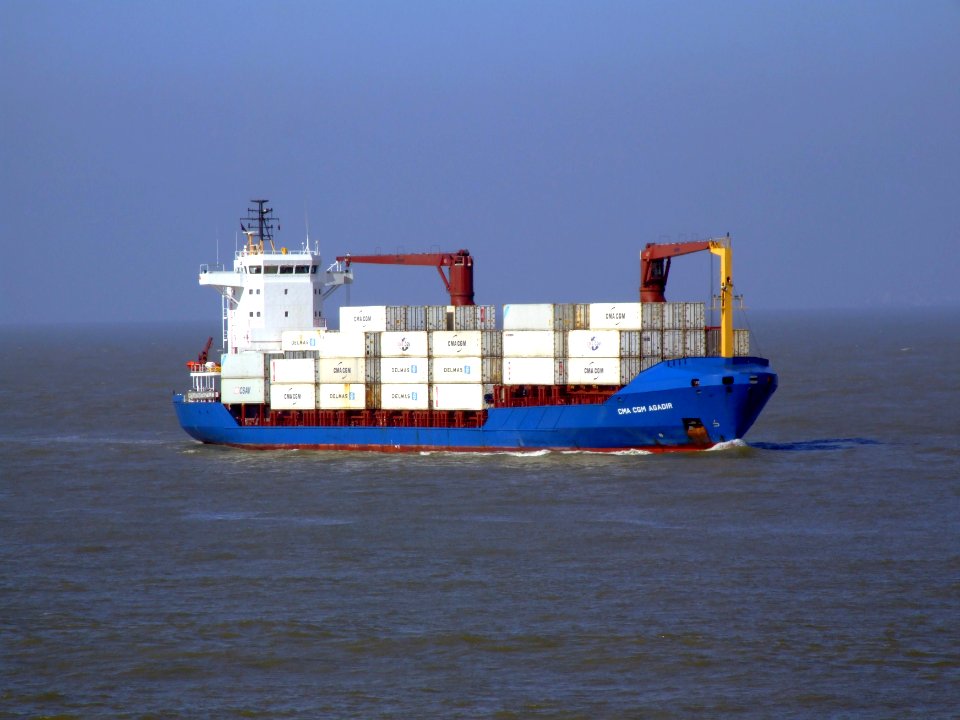 CMA CGM Agadir IMO 9362956 approaching Port of Rotterdam 08-Mar-2007
