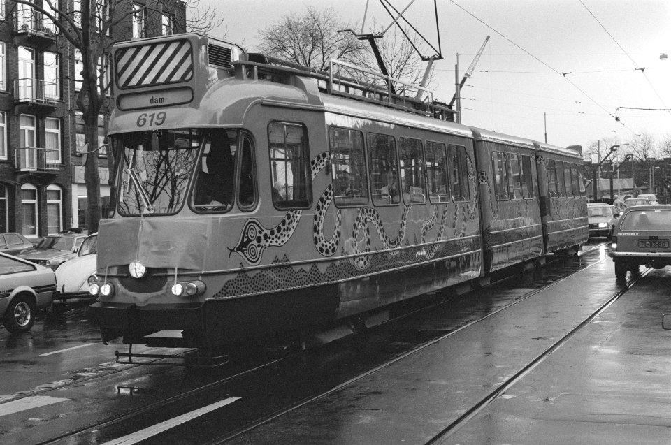 COBRA tram in Amsterdam, opdracht GPD, Bestanddeelnr 934-3768
