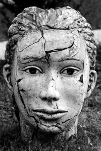 Face head statue