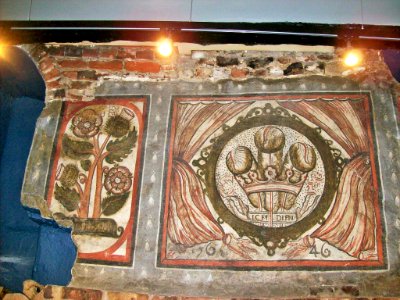 Civil War mural, White Hart, Ampthill