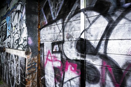 Painted wall building abandoned