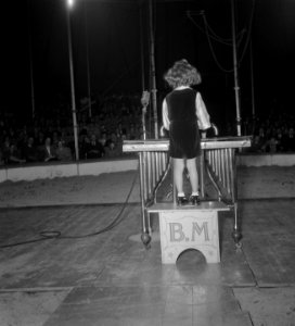 Circus Mikkenie in Turnhout Belgie. Het Belgische wonderkind Mr. Mistin speelt , Bestanddeelnr 904-6916
