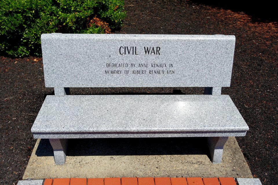Civil War bench - Middleboro Veterans' Memorial Park - Middleborough, Massachusetts - DSC04030