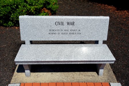 Civil War bench - Middleboro Veterans' Memorial Park - Middleborough, Massachusetts - DSC04030