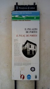 Cividale - tabella palazzo De Portis