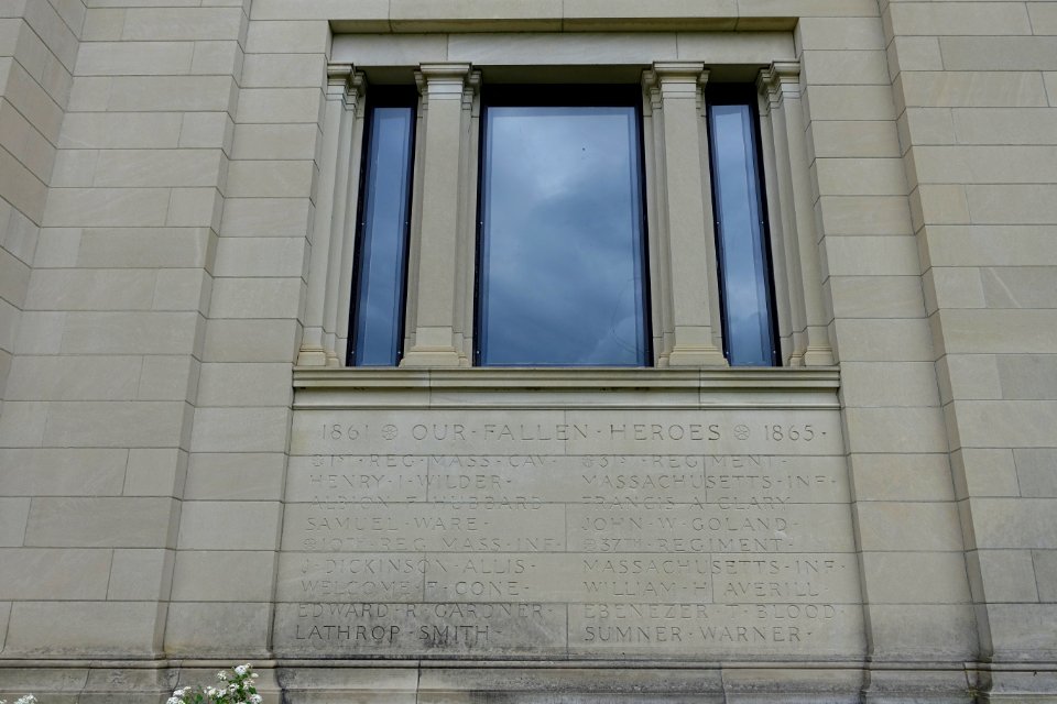 Civil War Memorial, 2 of 2 - Field Memorial Library - Conway, Massachusetts - DSC06397