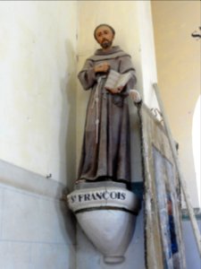 Cleuville (Seine-Mar.) église Saint-Léger, statue (03) Saint François d'Assise