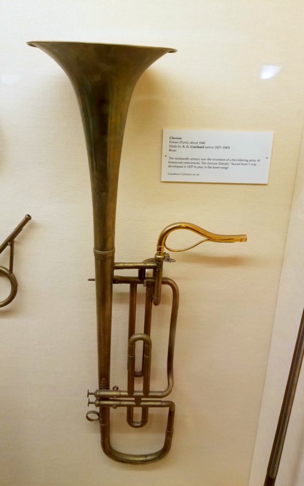 Clavicor, made by A. G. Guichard, Paris, France, c. 1840, brass - Casadesus Collection of Historic Musical Instruments - Boston Symphony Orchestra - 20180113 192912 001