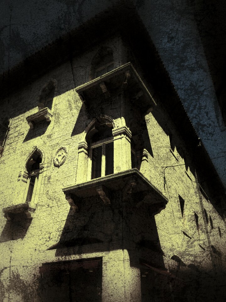 Old town middle ages facade