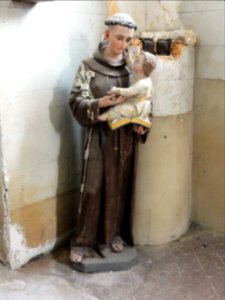Cleuville (Seine-Mar.) église Saint-Léger, statue (02) Saint Antoine de Padoue