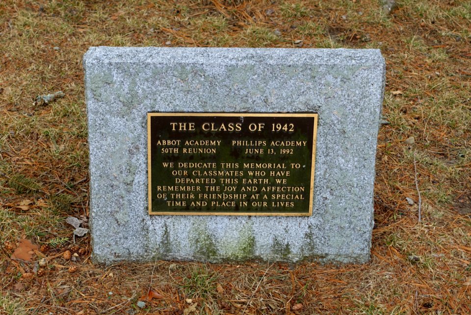 Class of 1942 marker - Phillips Academy Andover - Andover, Massachusetts - DSC05423