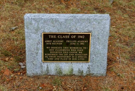 Class of 1942 marker - Phillips Academy Andover - Andover, Massachusetts - DSC05423