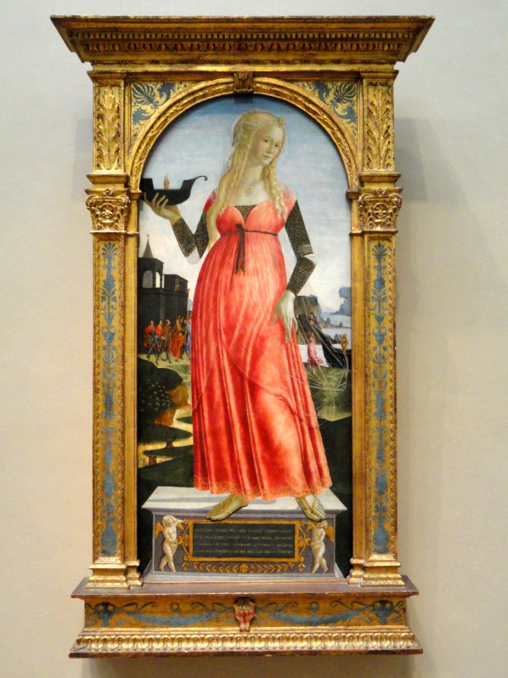 Claudia Quinta by Neroccio de' Landi, c. 1490-1495, tempera on panel, view 1 - National Gallery of Art, Washington - DSC08854