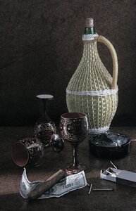 Cigar wine glasses pitcher