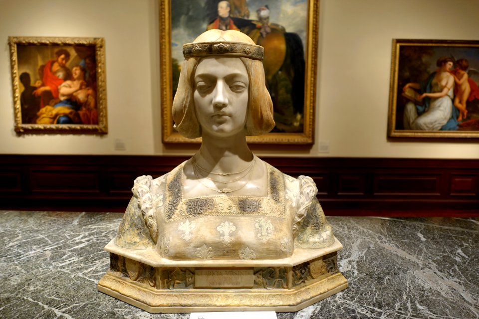 Clarissa de' Medici, Italy, c. 1825, colored marble - John and Mable Ringling Museum of Art - Sarasota, FL - DSC00825