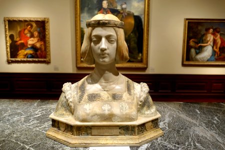 Clarissa de' Medici, Italy, c. 1825, colored marble - John and Mable Ringling Museum of Art - Sarasota, FL - DSC00825