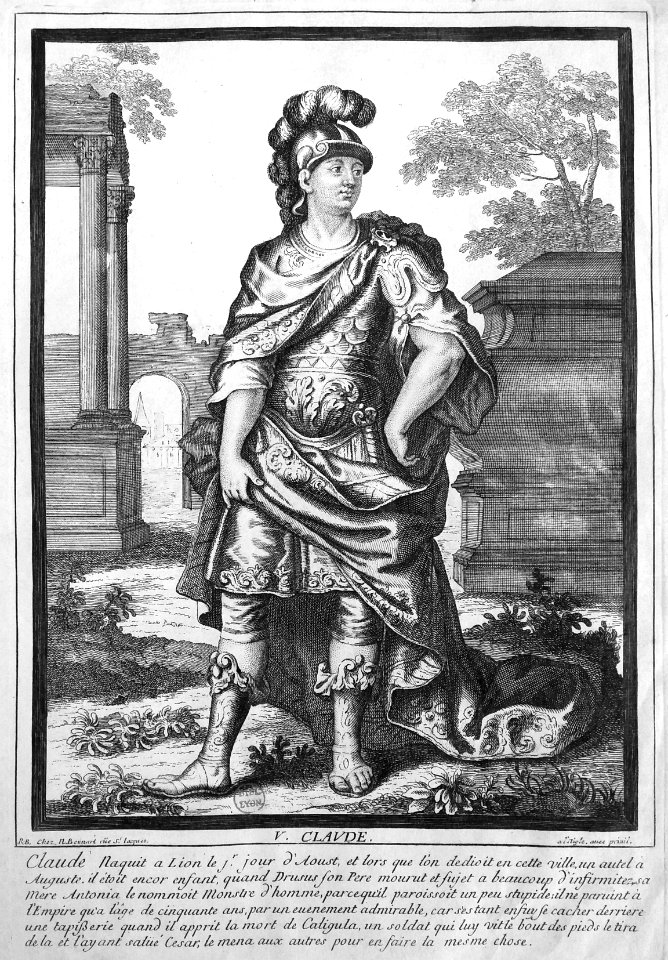 Claude - En pied - Estampe Coste 13610