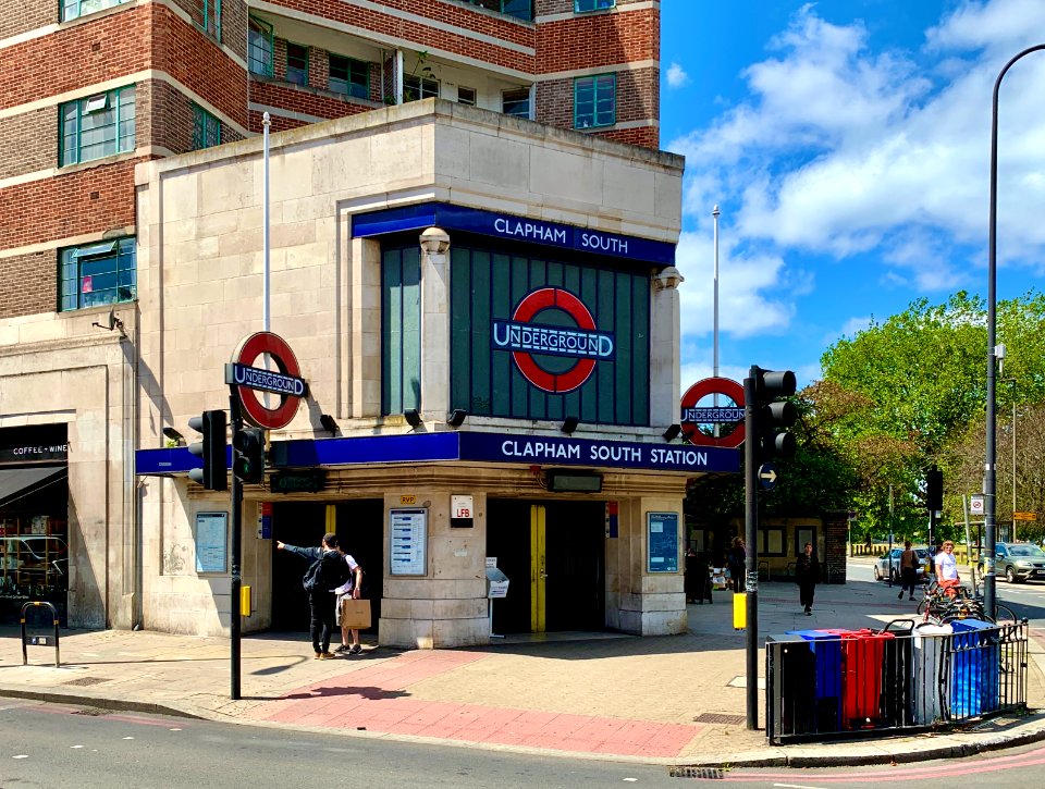 Clapham South entrance 2020