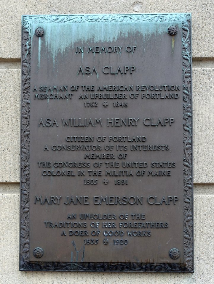 Clapp Family plaque - Portland, Maine - DSC03891